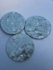 Handmade Mother of Pearl Coasters Set of 4 Round Shell Drink Mats Table Protectors