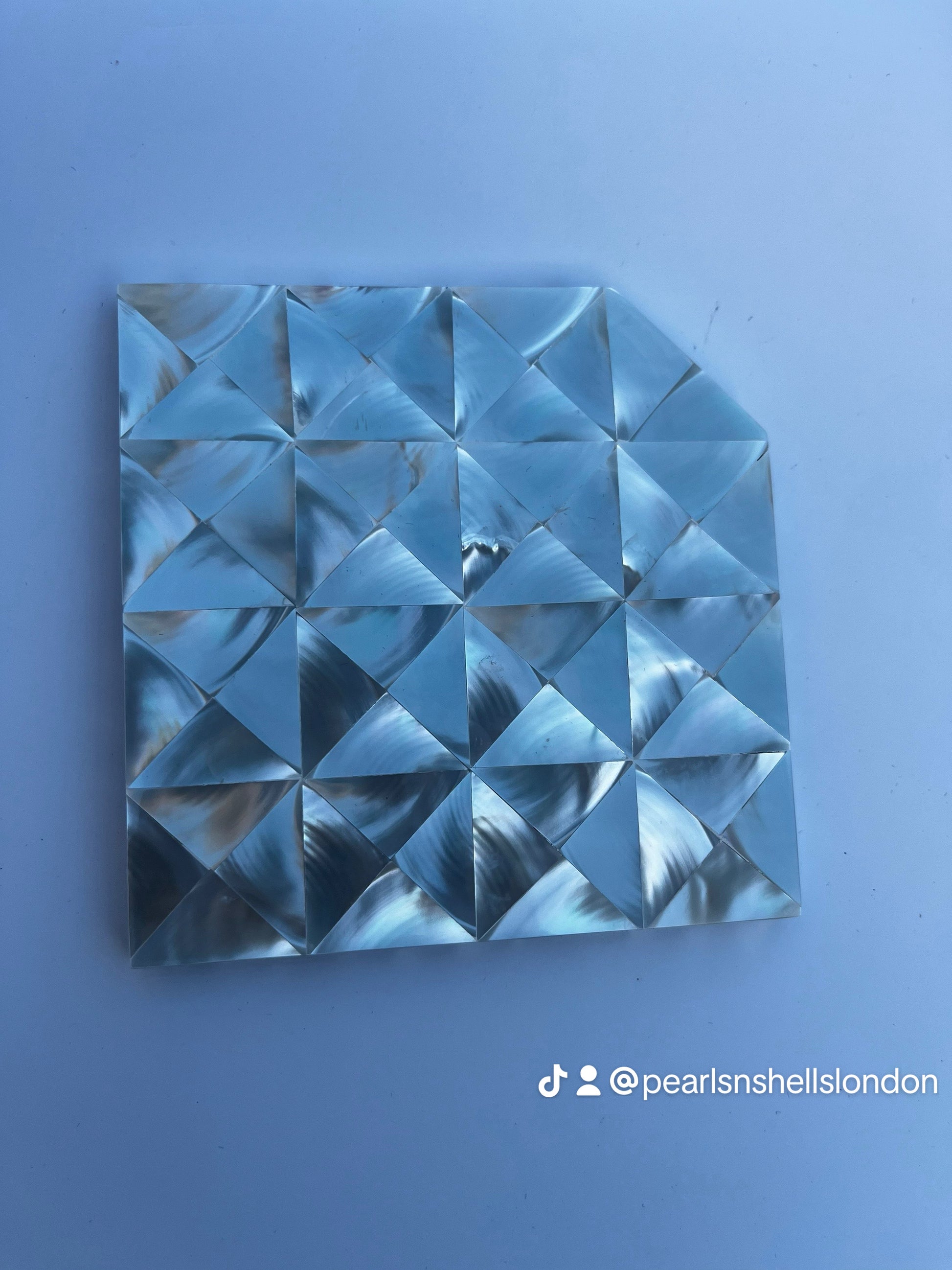 Square Handmade Non- Slip Mother of Pearl Coaster - Non-Slip, Thick, Heat-Resistant Drink & Mug Holder set of 4 10.5 cm