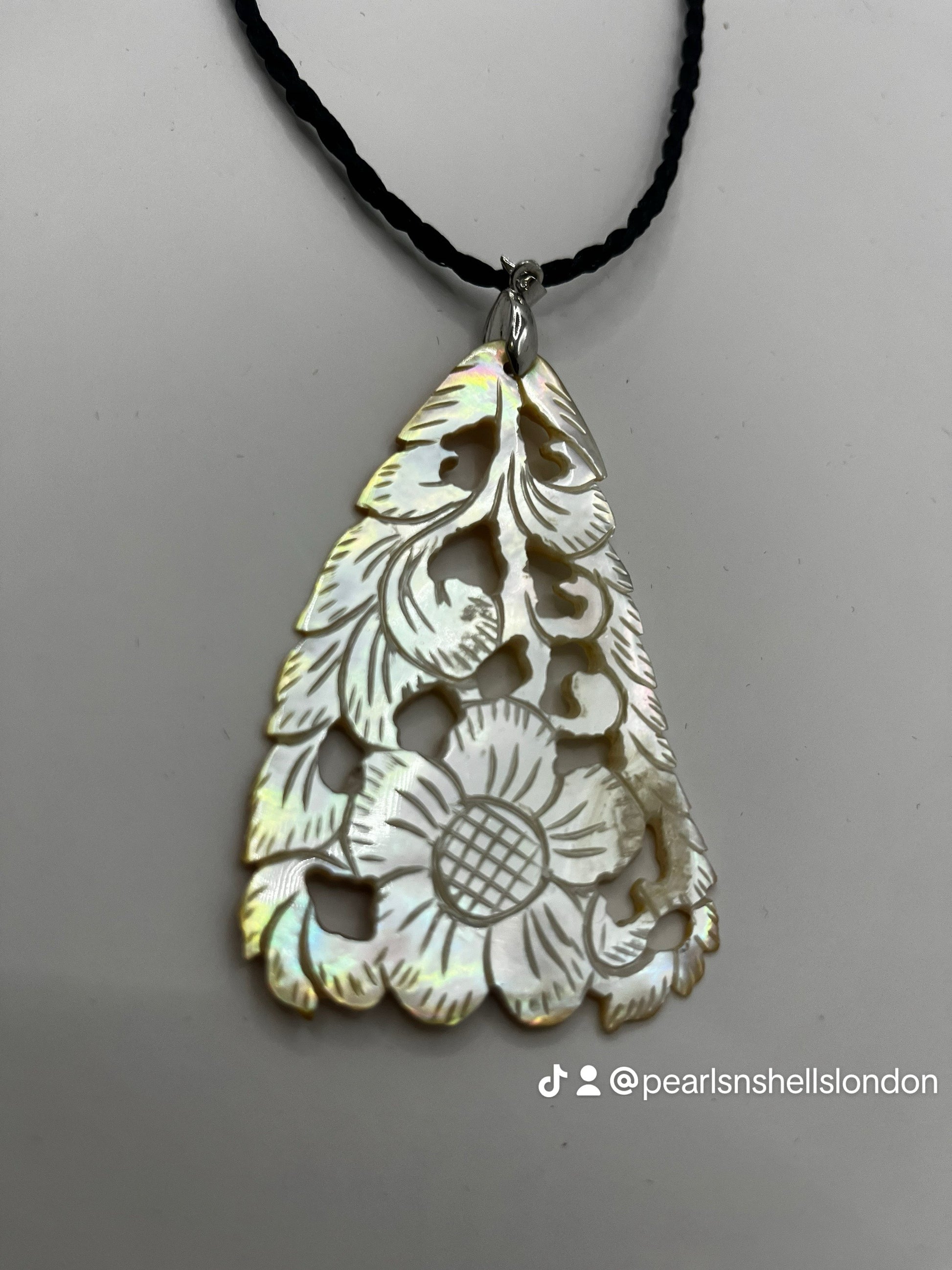 Handcrafted Mother of Pearl Necklace - Elegant Elephant Pendant Design for Women | Unique Artisan Jewelry Gift