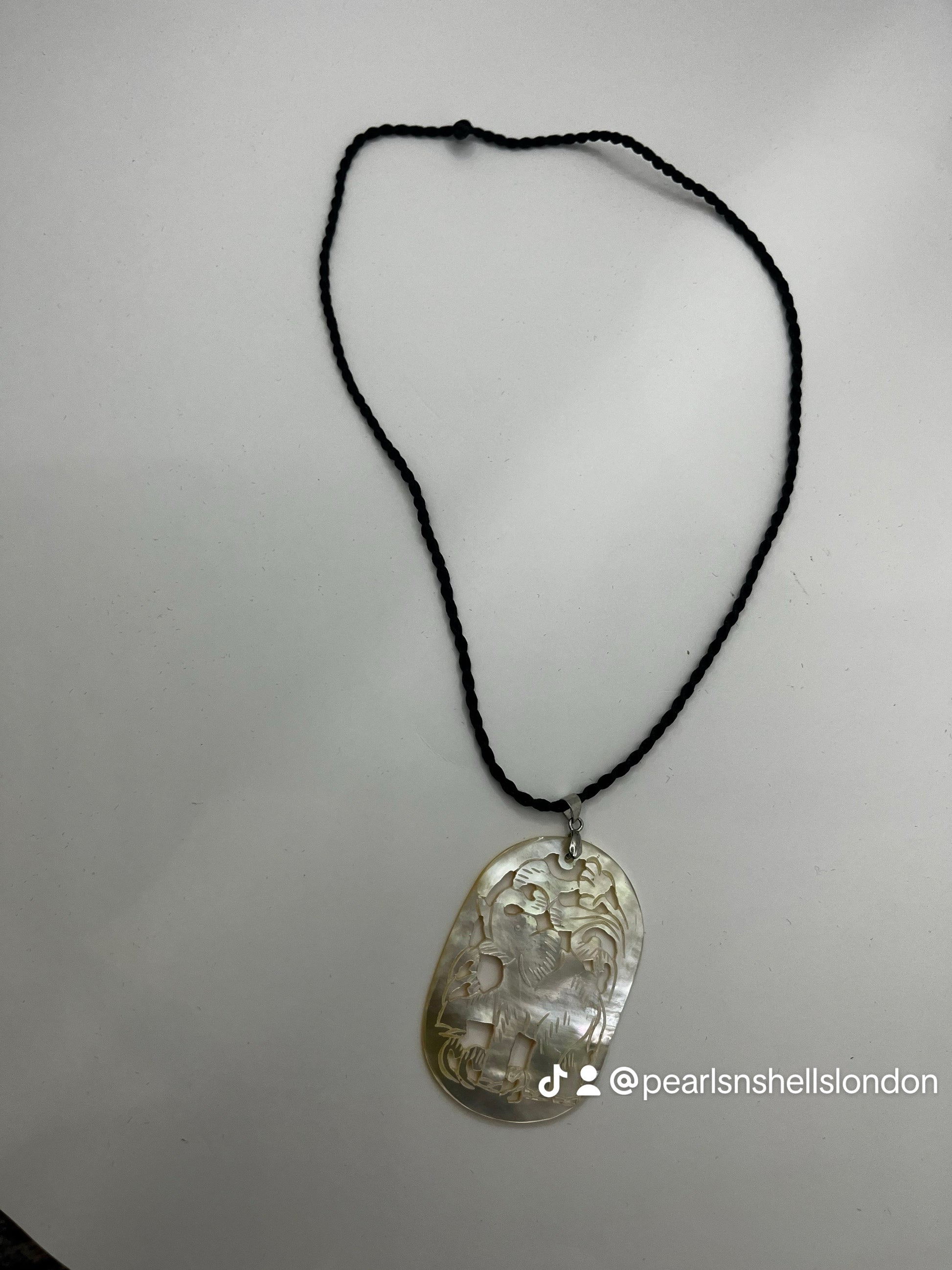 Handcrafted Mother of Pearl Necklace - Elegant Elephant Pendant Design for Women | Unique Artisan Jewelry Gift