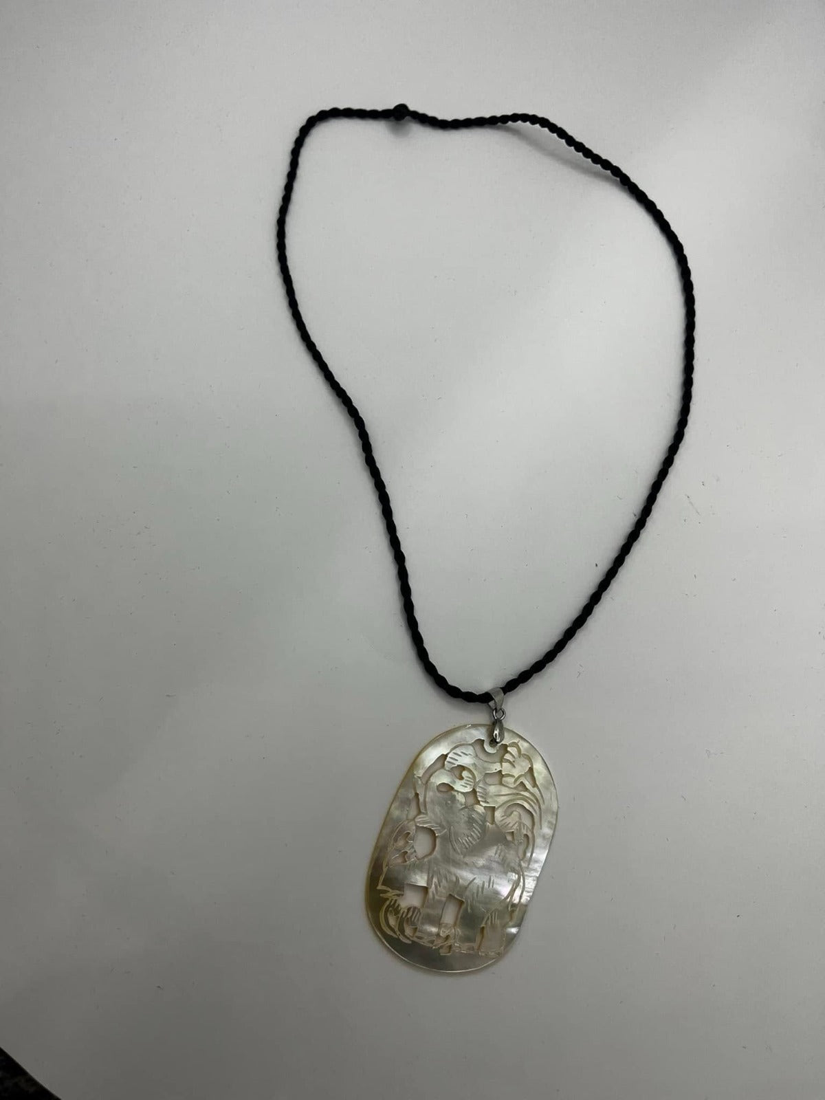 Handcrafted Mother of Pearl Necklace - Elegant Elephant Pendant Design for Women | Unique Artisan Jewelry Gift