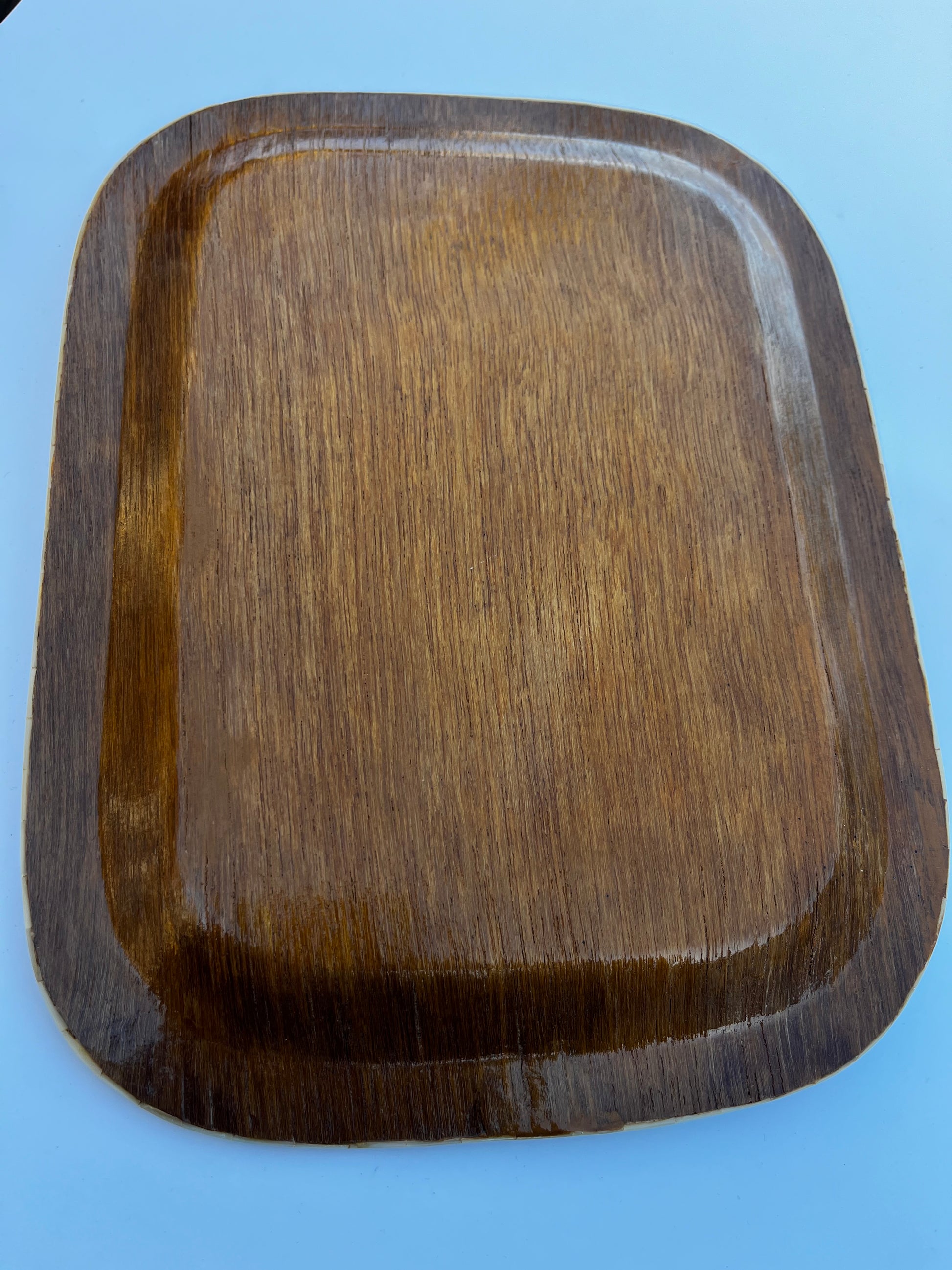 Handmade Mother of Pearl Serving Tray with Cherry Wood Base – Elegant Food Tray