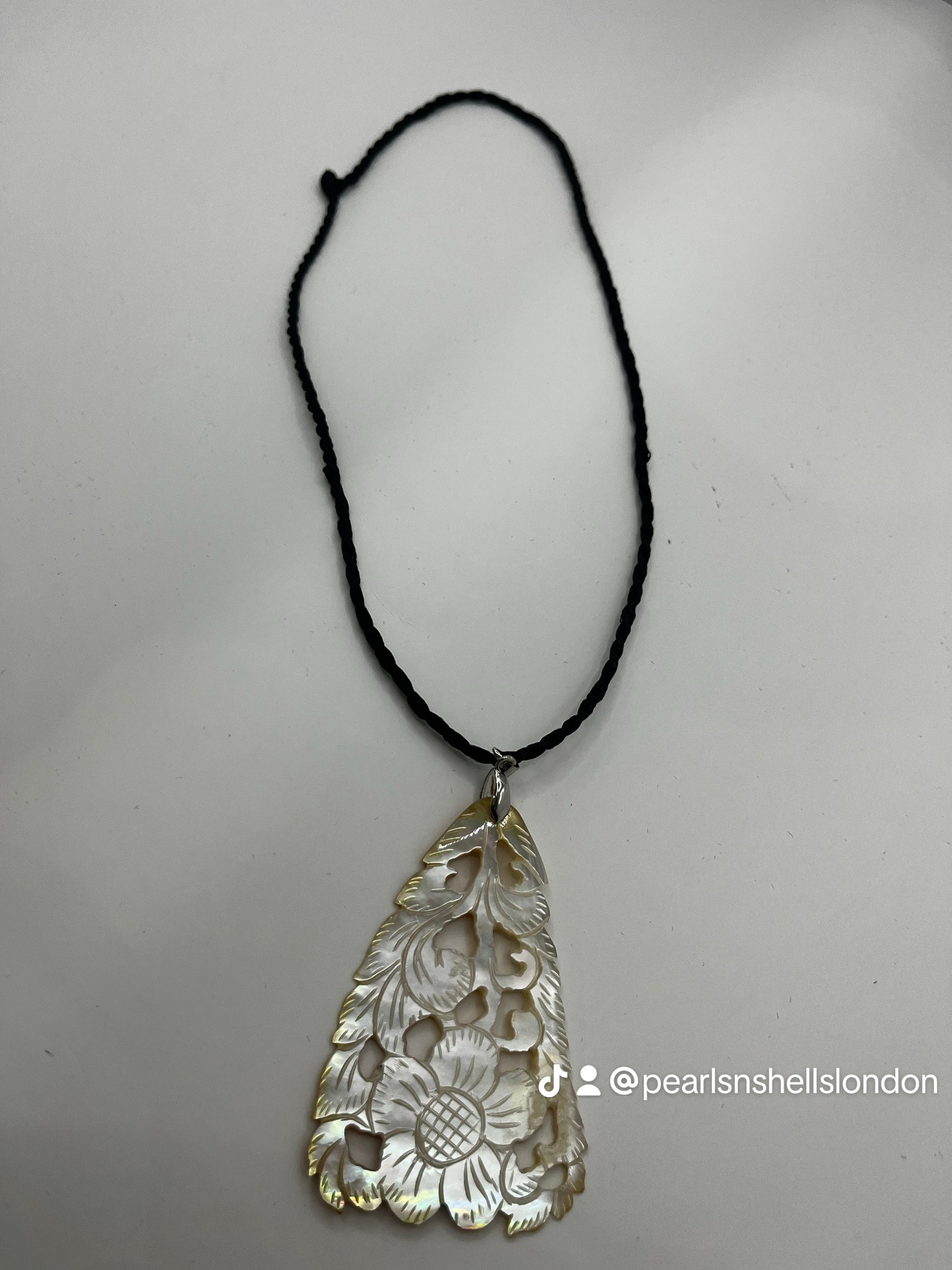 Handcrafted Mother of Pearl Necklace - Elegant Elephant Pendant Design for Women | Unique Artisan Jewelry Gift