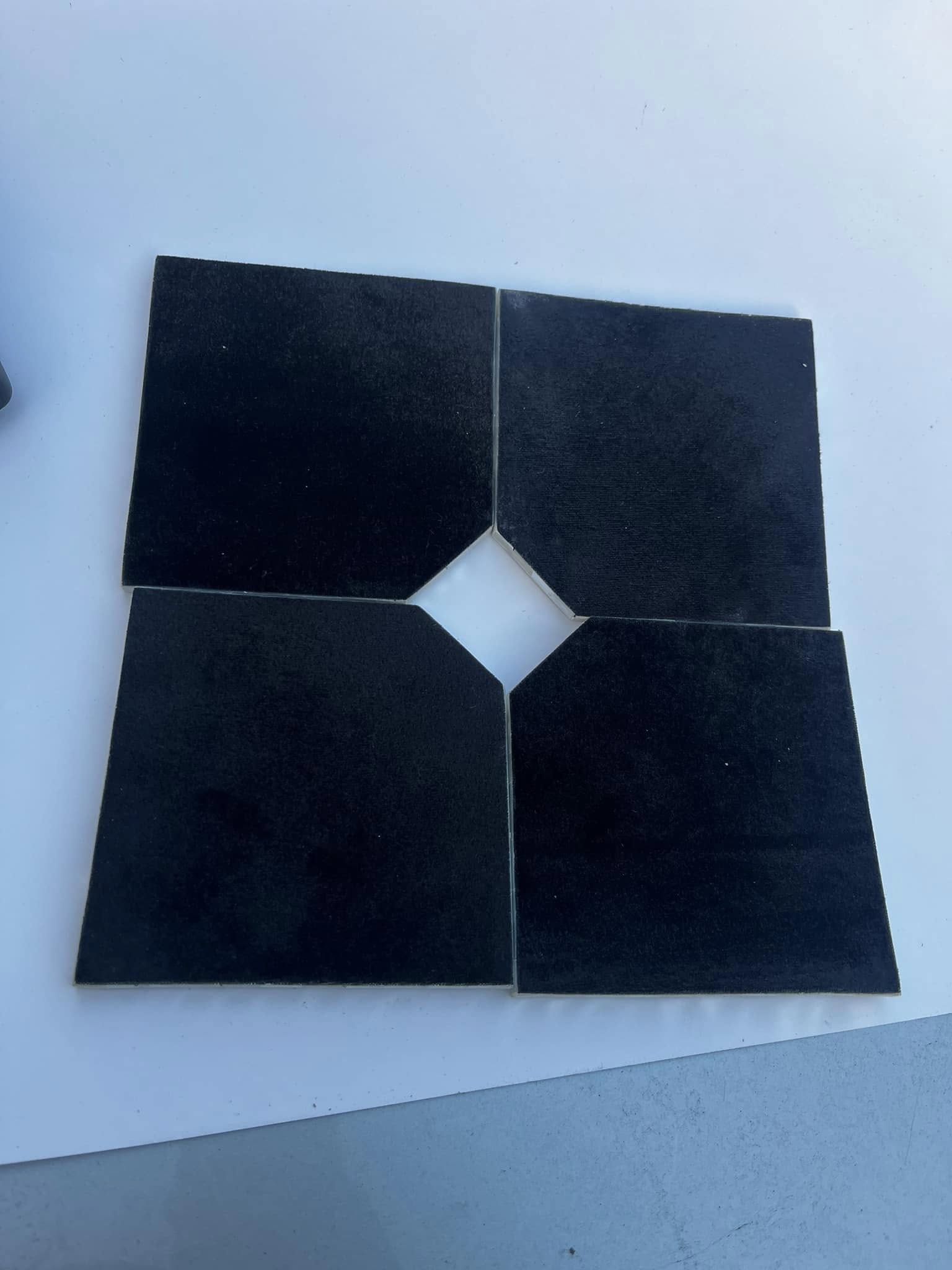 Luxury Thick Mother of Pearl Coasters Set of 4 Non Slip Square Corner Cut 10cm Premium