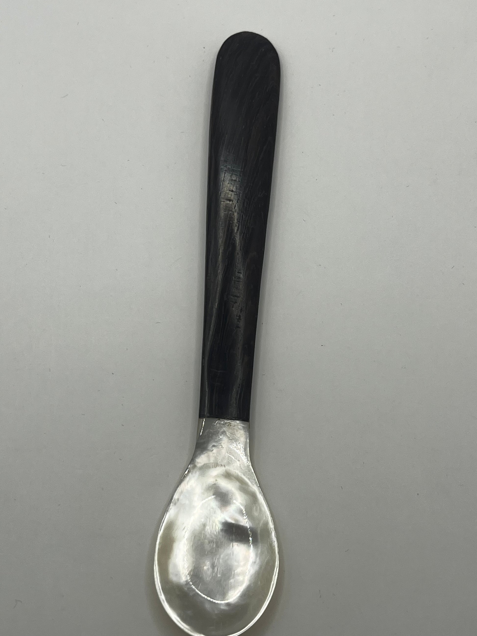 Handmade Carved Mother of Pearl Spoon 15cm – Luxury Fish Handle Tableware