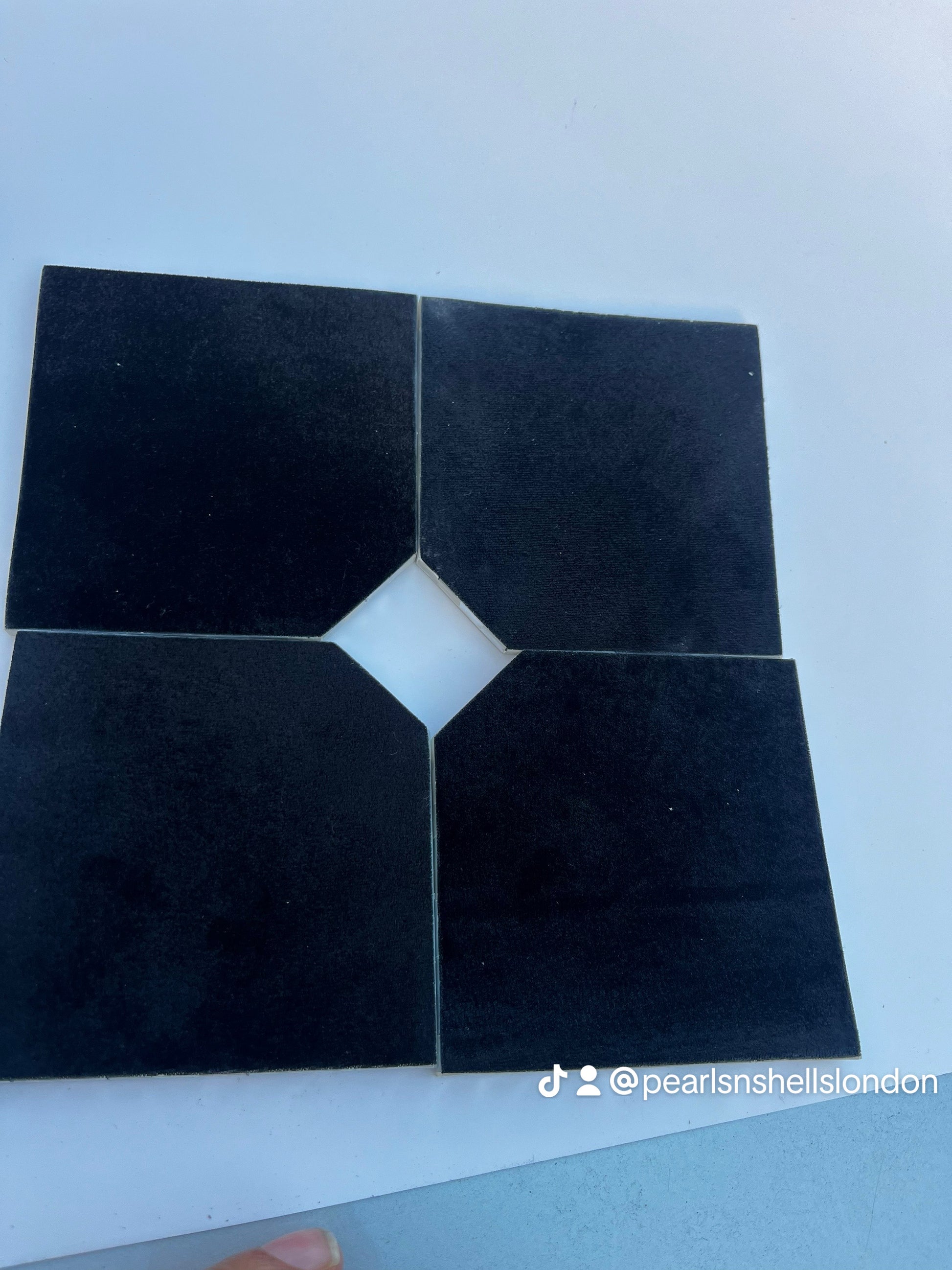 Square Handmade Non- Slip Mother of Pearl Coaster - Non-Slip, Thick, Heat-Resistant Drink & Mug Holder set of 4 10.5 cm