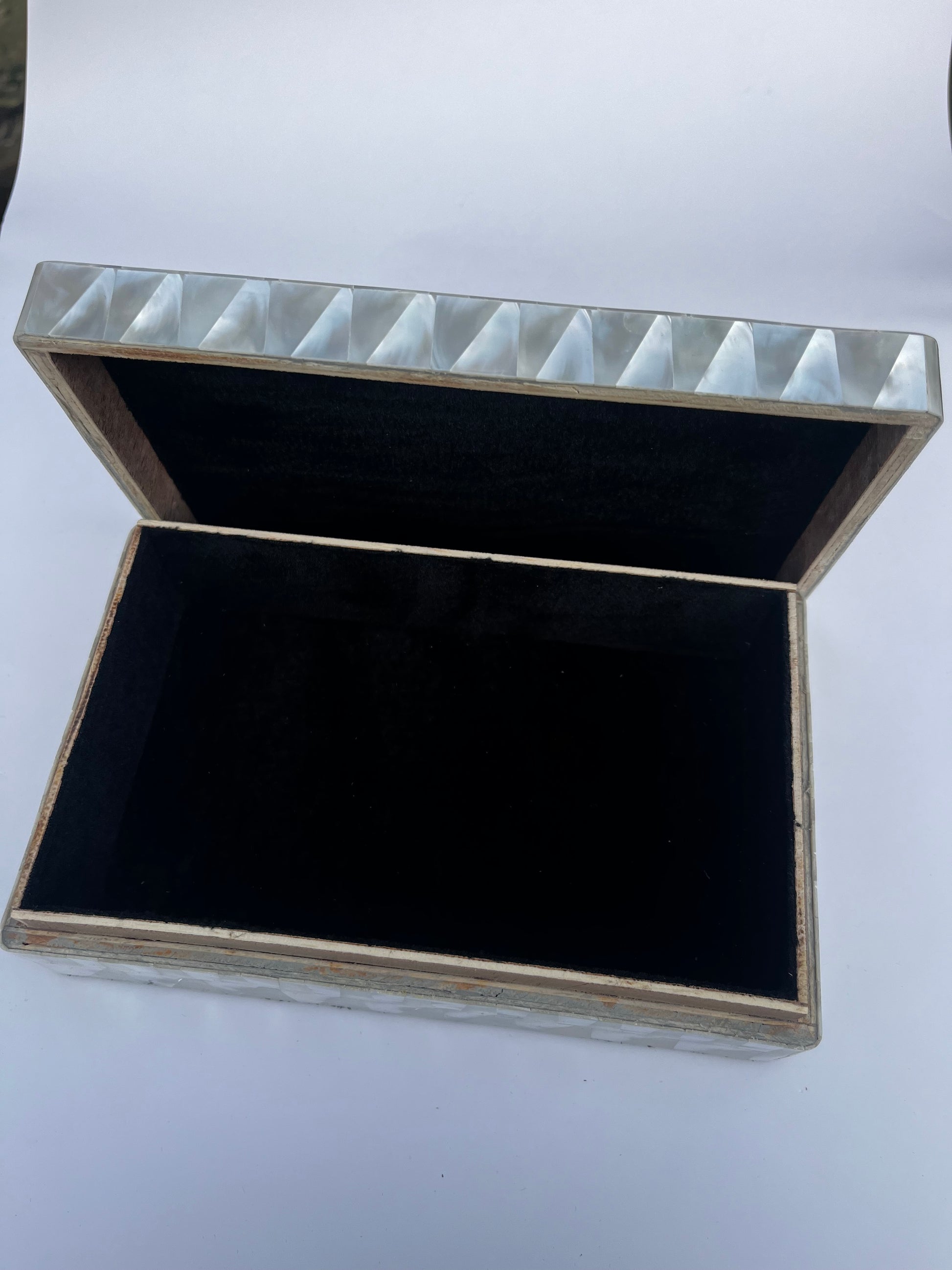 hand made Jewellery box made from mother of pearl