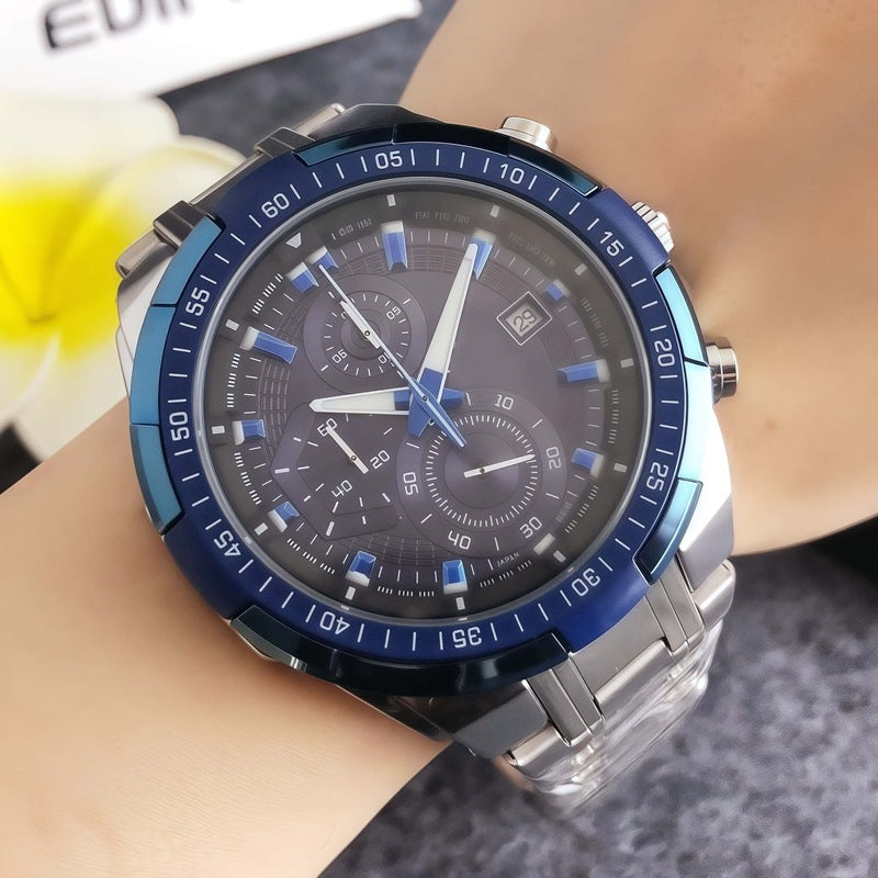 Multifunctional Six-Pin Chronograph Watch Men&#039;s Niche Light Luxury Large Dial Watch Men&#039;s 2025 Hot Style Retro Watch