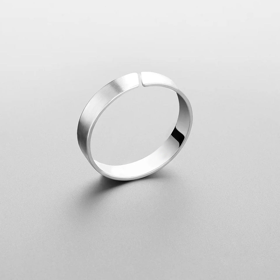 Emanco Simple Plain Aperture Titanium Steel Ring European And American Fashion Accessible Luxury Niche Couple Ring Men Cross-Border Hand Jewelry