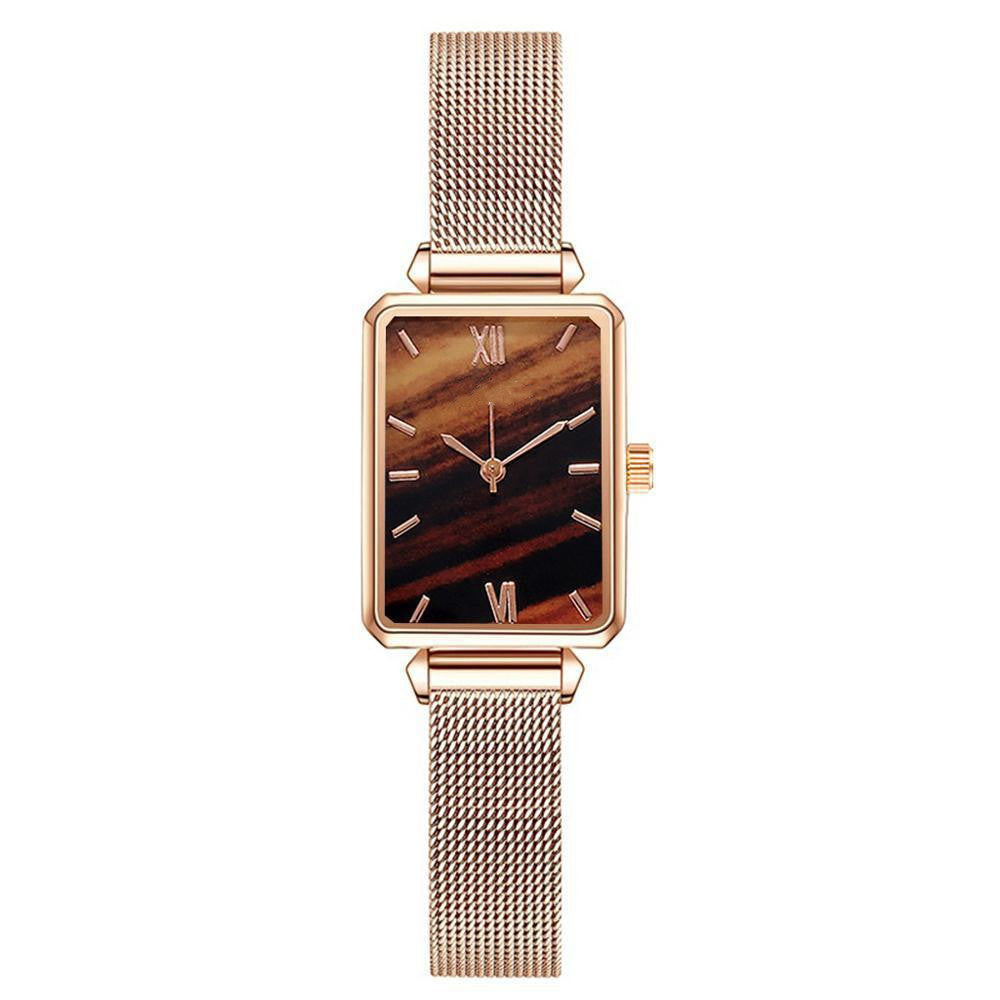 Fashion New Women's Watch Alloy Mesh Belt Small Green Watch Ladies Square Head Quartz Watch Women's Watch