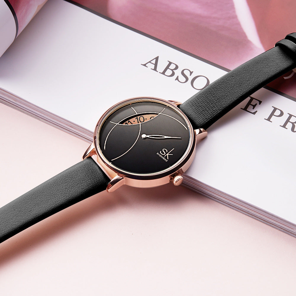 Women&#039;s Watch Women&#039;s Fashion Creative Mesh Strap Women&#039;s Watch Simple Niche Brand Watch