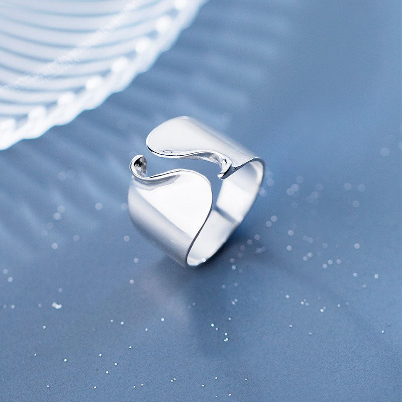 Europe And The United States New Cross Double Opening Adjustable Ring Creative Geometric Opening Ladies Ring