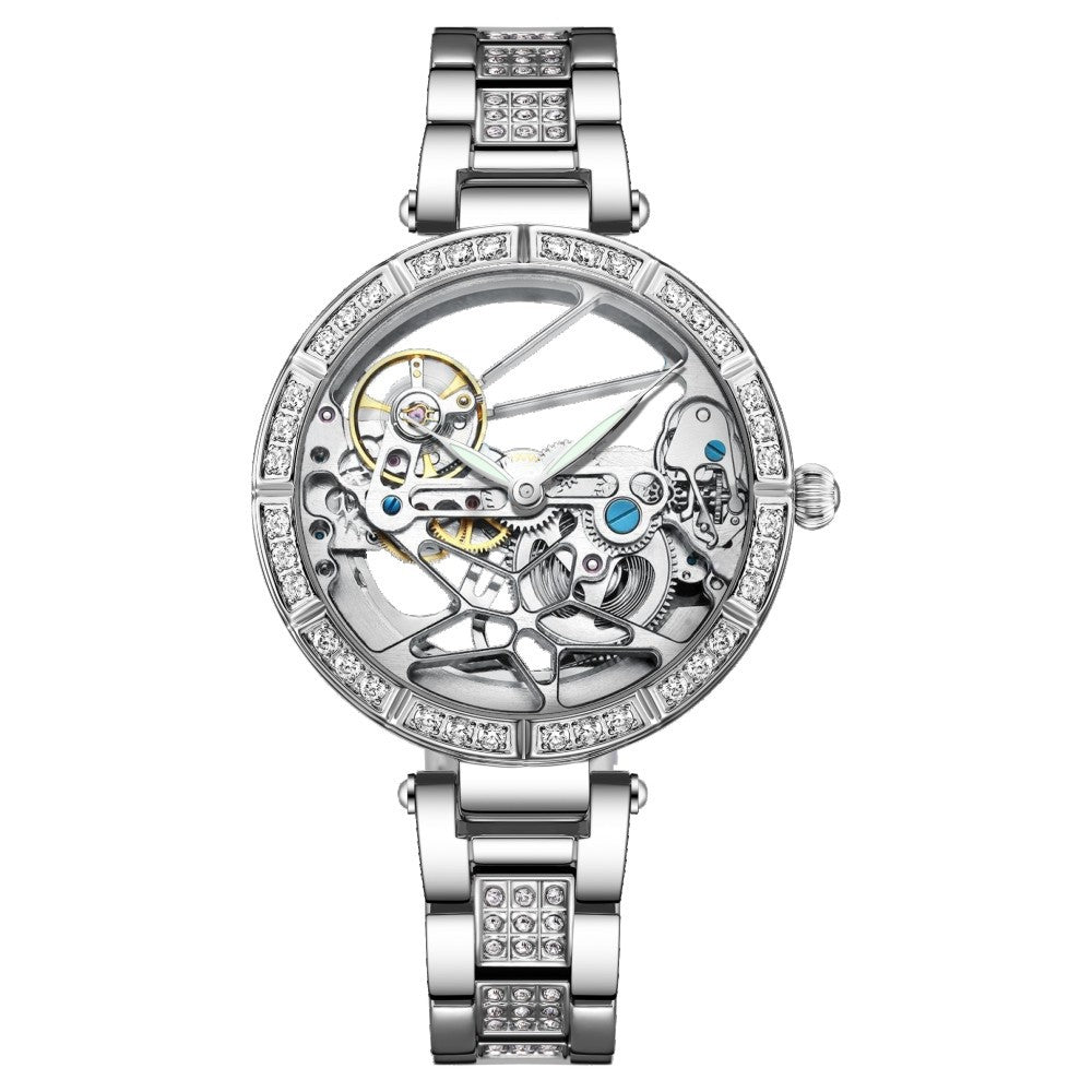 Sinas Cross-border  Exclusively For Ladies Fashion Hollow Automatic Mechanical Ladies Watch