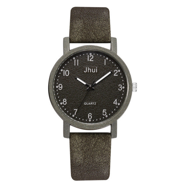 Pure Color Personality Casual Girls Watch Literary Forest Series Stone Pattern Light Frosted Retro Quartz Watch Female