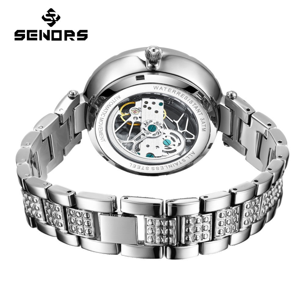 Sinas Cross-border  Exclusively For Ladies Fashion Hollow Automatic Mechanical Ladies Watch