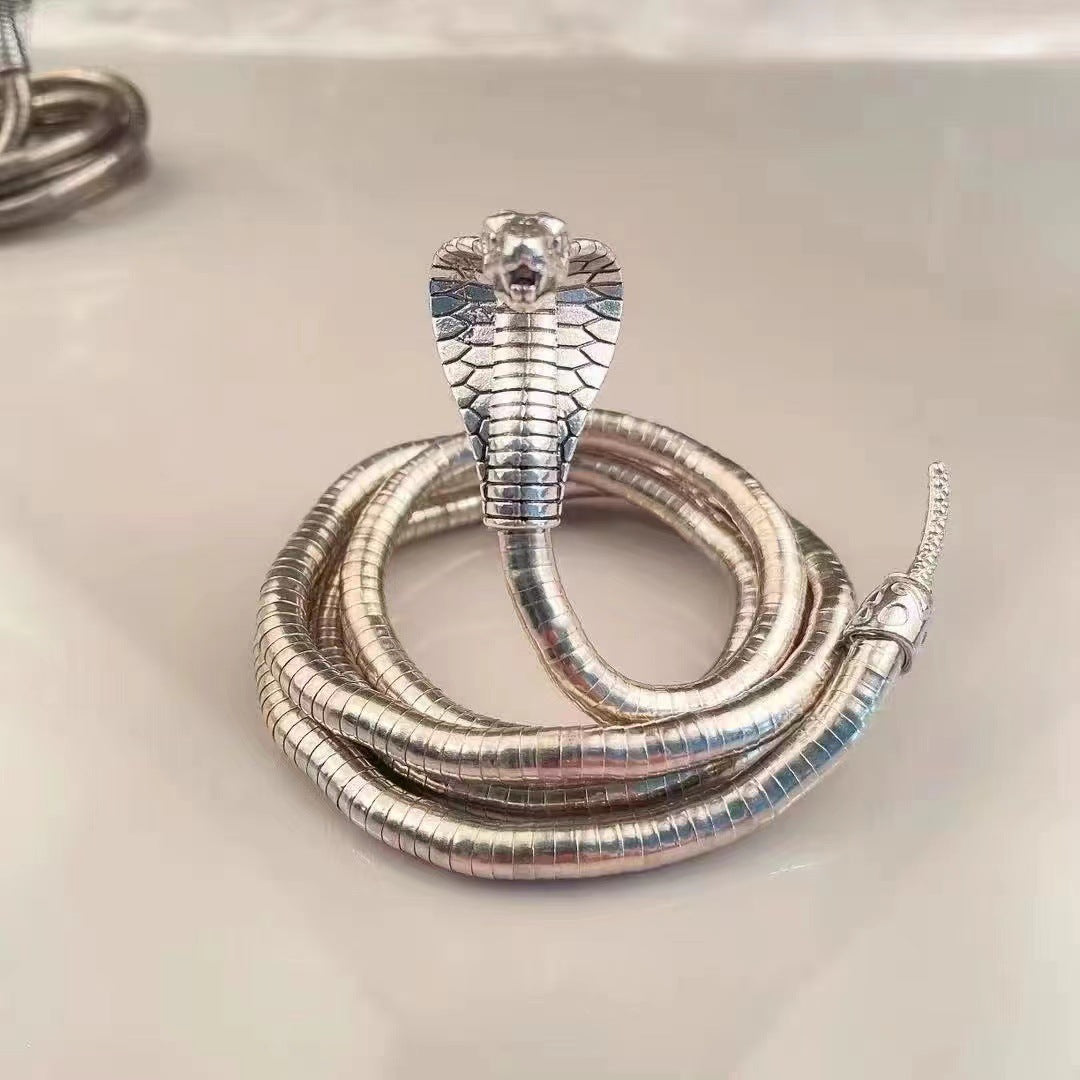 European And American Snake And Scorpion Beauty With Snake-Shaped Stylish, Spicy And Cool, Exaggerated Snake-Shaped Design, Adjustable Necklace With Halter