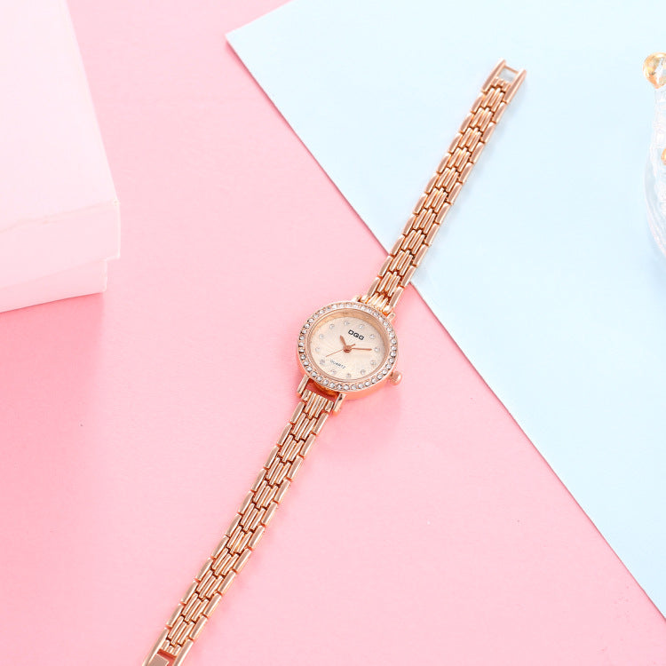 Exquisite Simple Thin Belt Small Dial Quartz Bracelet Mother-of-pearl Ladies Watch