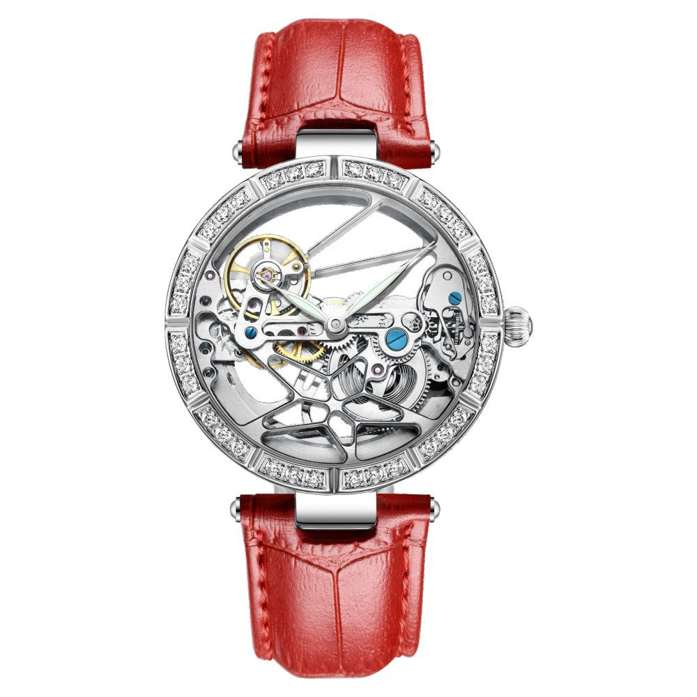 Sinas Cross-border  Exclusively For Ladies Fashion Hollow Automatic Mechanical Ladies Watch