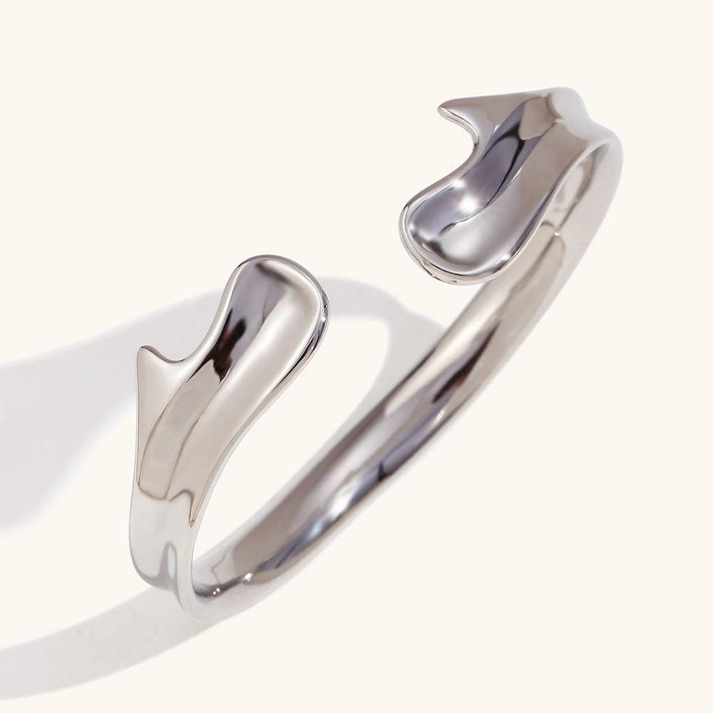 Stainless Steel 18K Gold Plated Geometric Bracelet – Casual Simple Style Jewelry for Women & Men