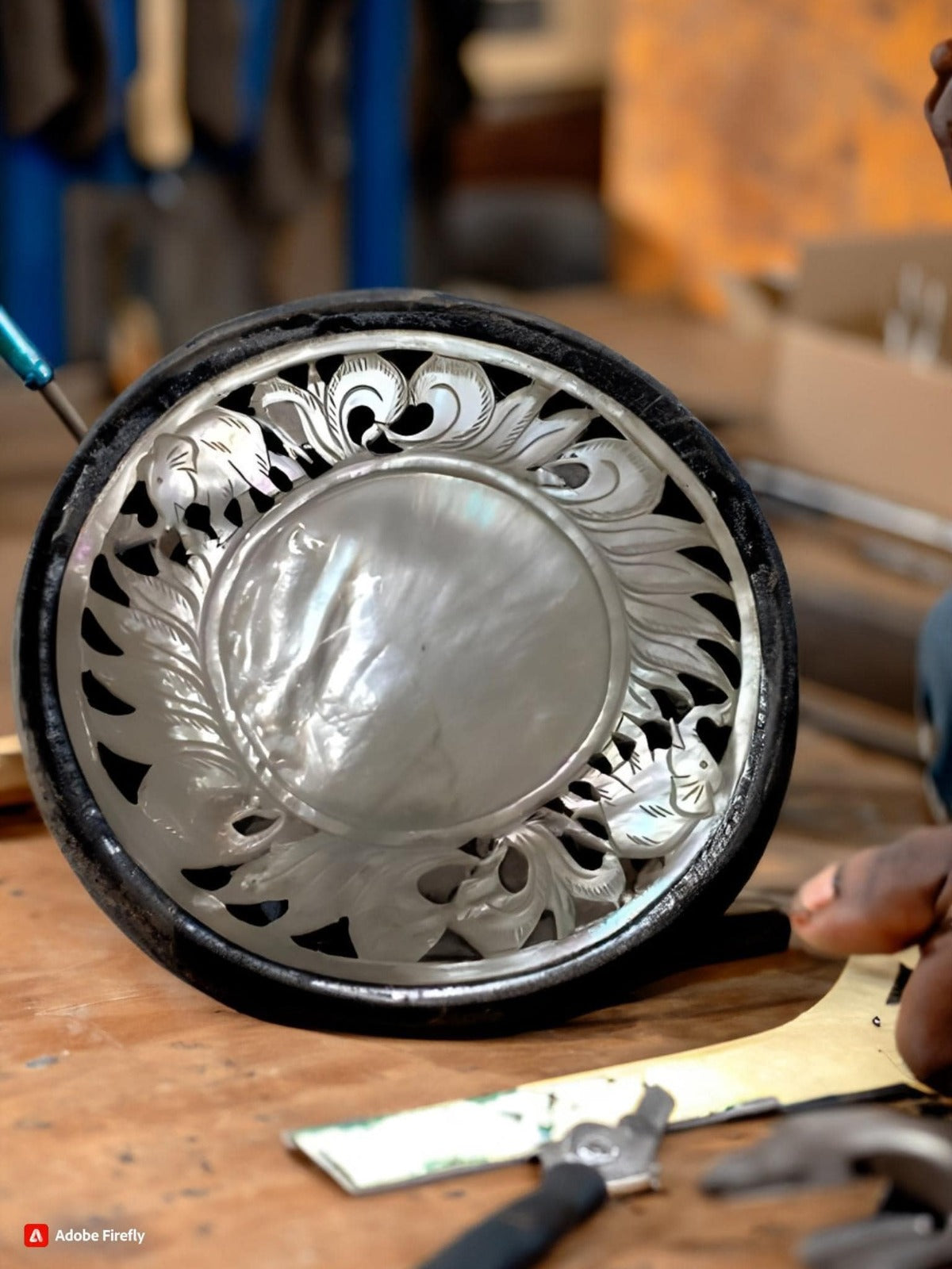 Hand crafted oyster shell