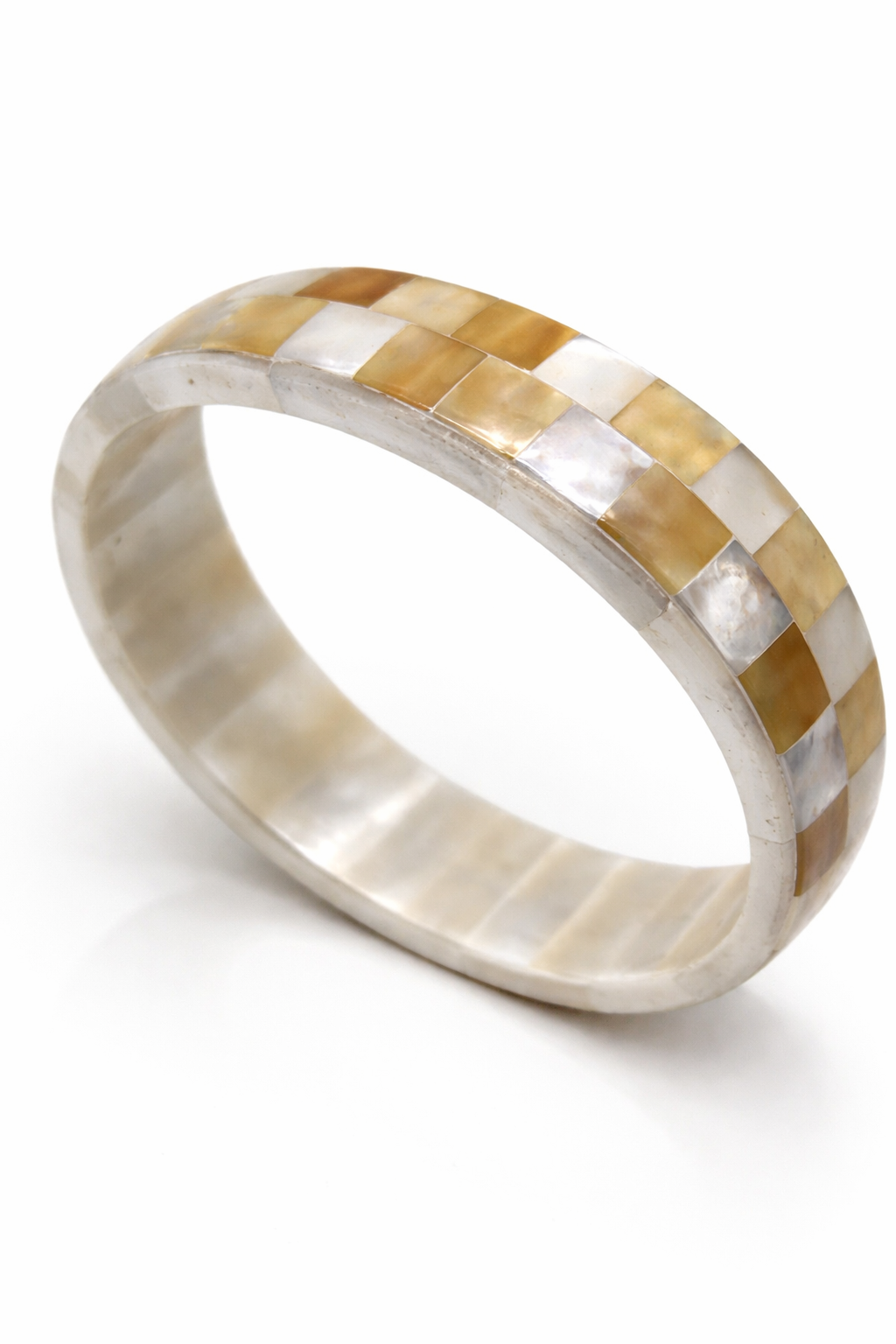 Handmade Mother of Pearl Bangle Bracelet 7cm Natural Shell Gift UK