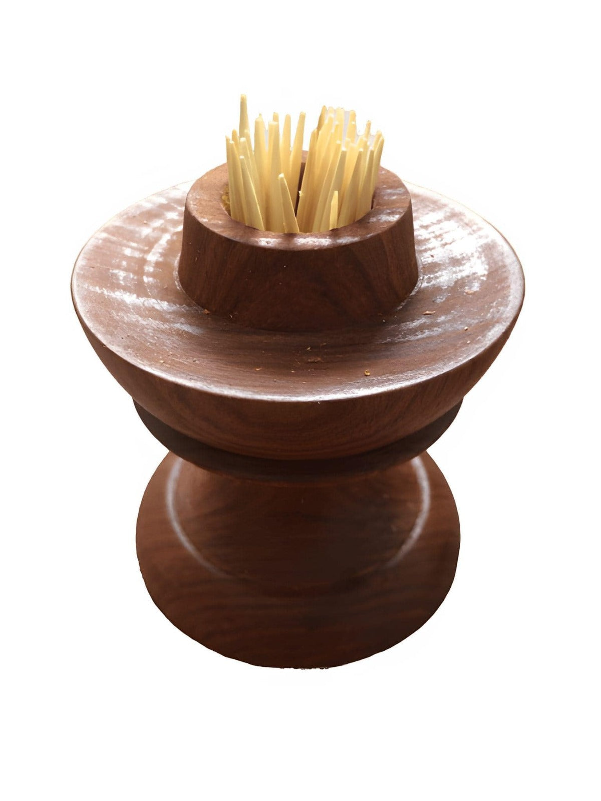 handmade wooden craft toothpick holder (Alms shape)