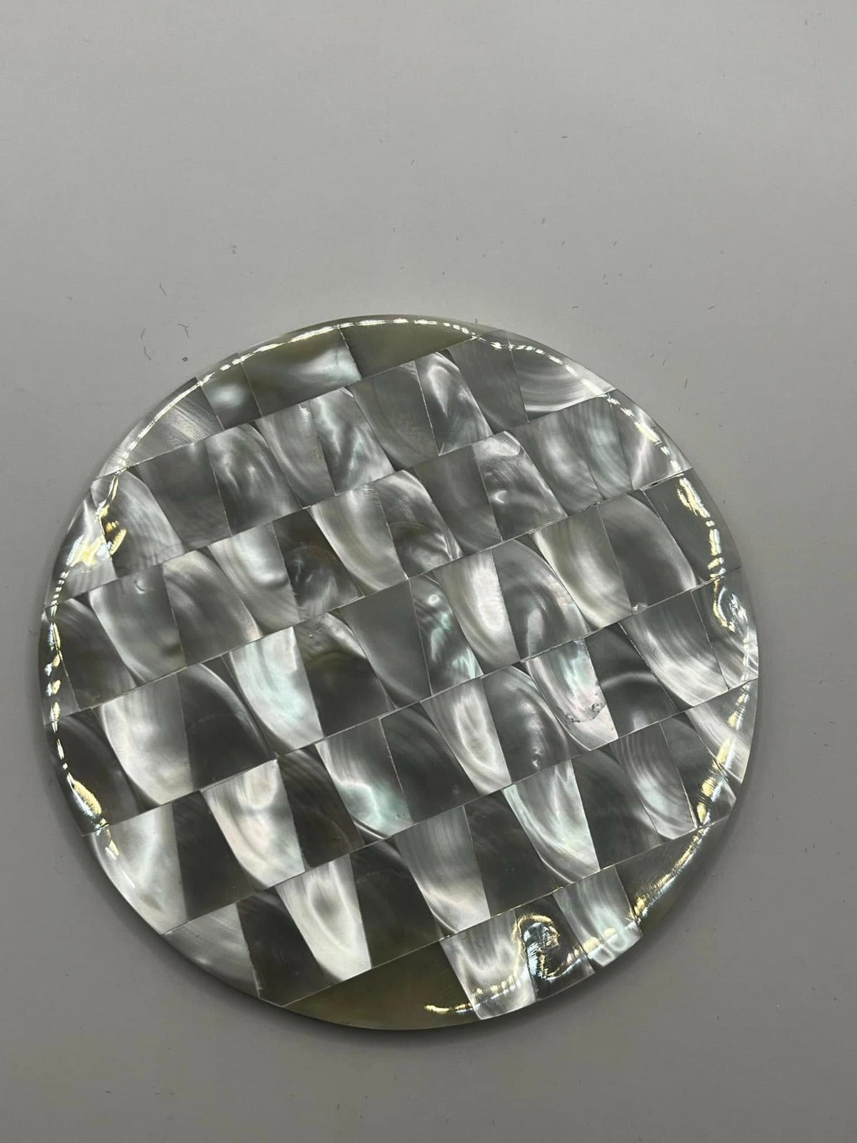 Non-Slip Handmade Mother of Pearl Coaster - 10cm Decorative Drink Coasters for Home & Kitchen Décor