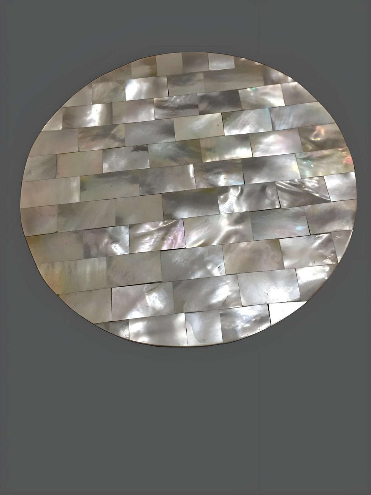 Handmade Mother of Pearl Non-Slip Round shape Coasters - Set of 4 11 cm