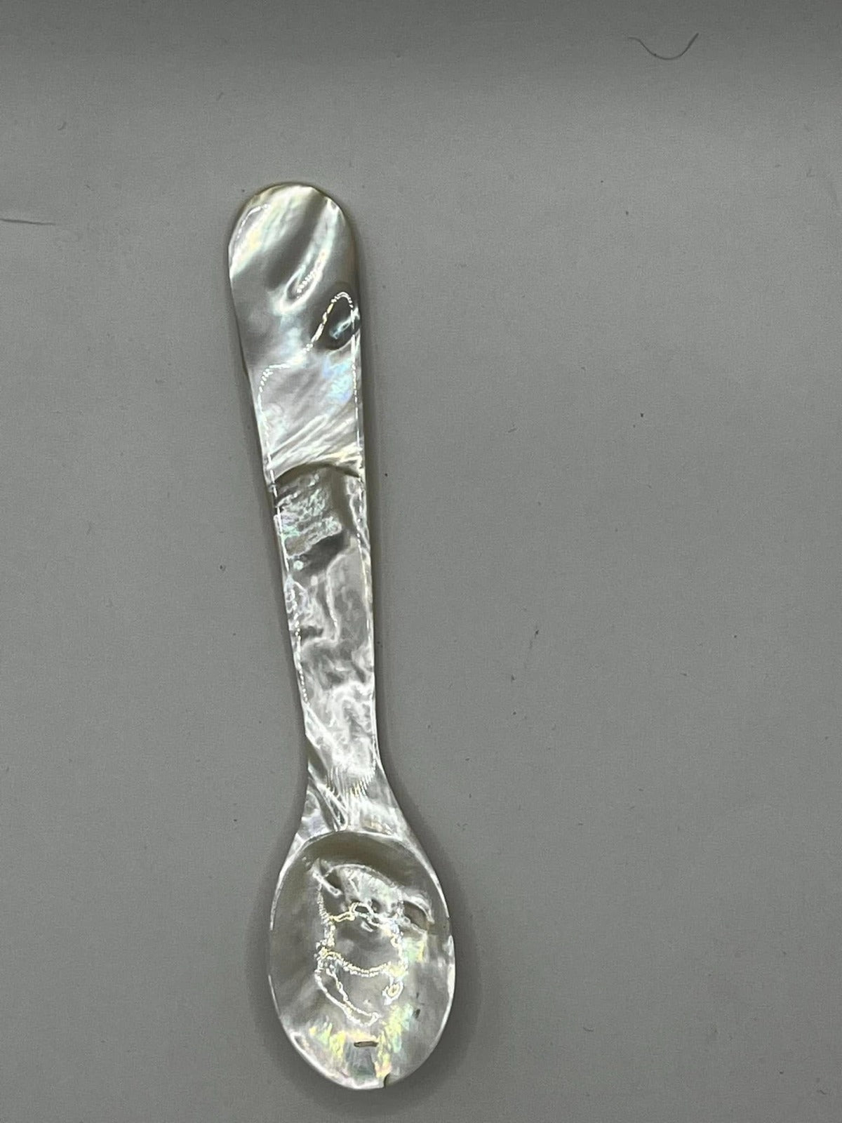 Natural Oyster Shell Spoon - Hand-Polished, Shiny & Smooth Finish | Eco-Friendly Utensil