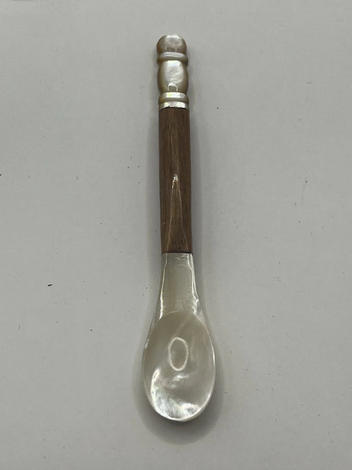 Eco Friendly Mother of Pearl & Wooden Flatware Handmade Spoon, Fork& Knife 11cm