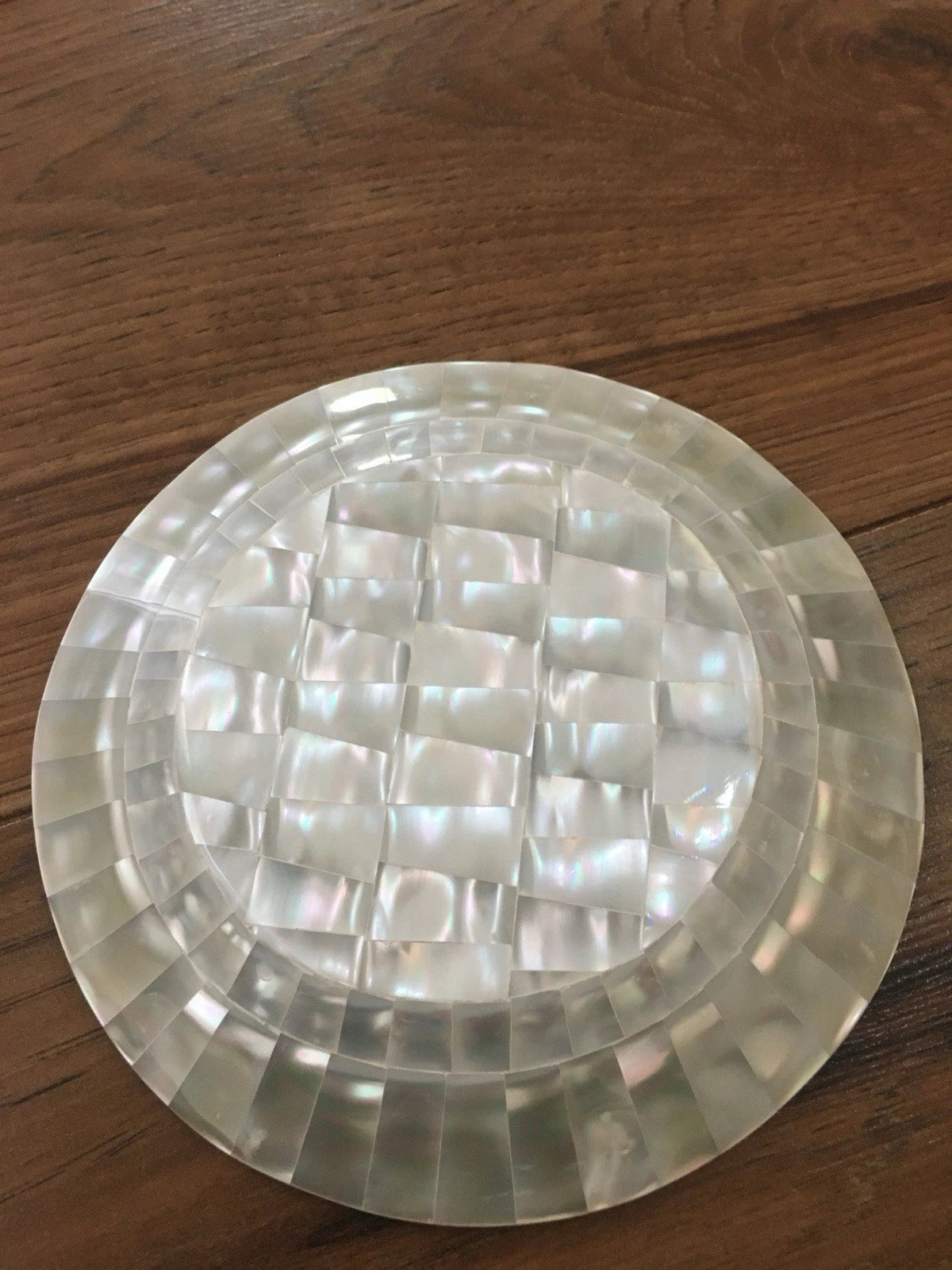 Handmade Mother of Pearl Floral Plate Luxury Decorative Trinket Holder Jewelry