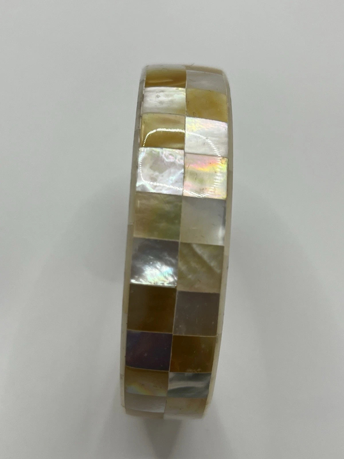 Handmade Mother of Pearl Bangle Bracelet 7cm Natural Shell Gift UK