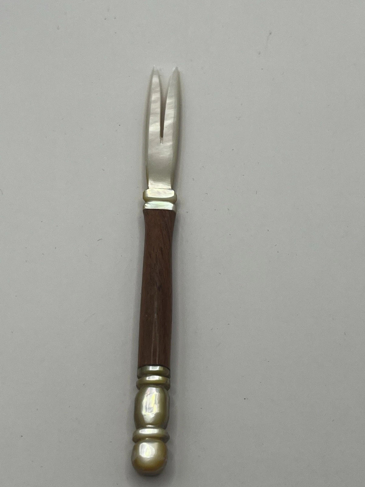 Eco Friendly Mother of Pearl & Wooden Flatware Handmade Spoon, Fork& Knife 11cm