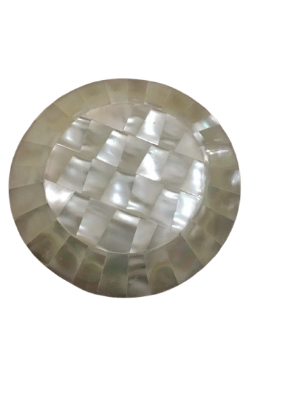 Handmade Mother of Pearl Floral Plate Luxury Decorative Trinket Holder Jewelry