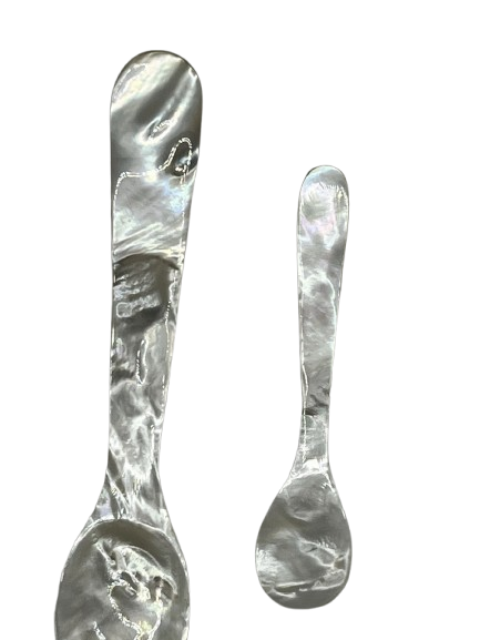 Handmade Mother of Pearl Caviar Spoons – Set of 5 for Dessert, Coffee & Spices
