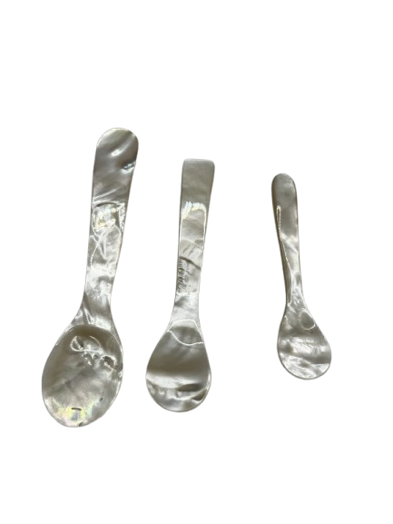 Handmade Mother of Pearl Caviar Spoons – Set of 5 for Dessert, Coffee & Spices