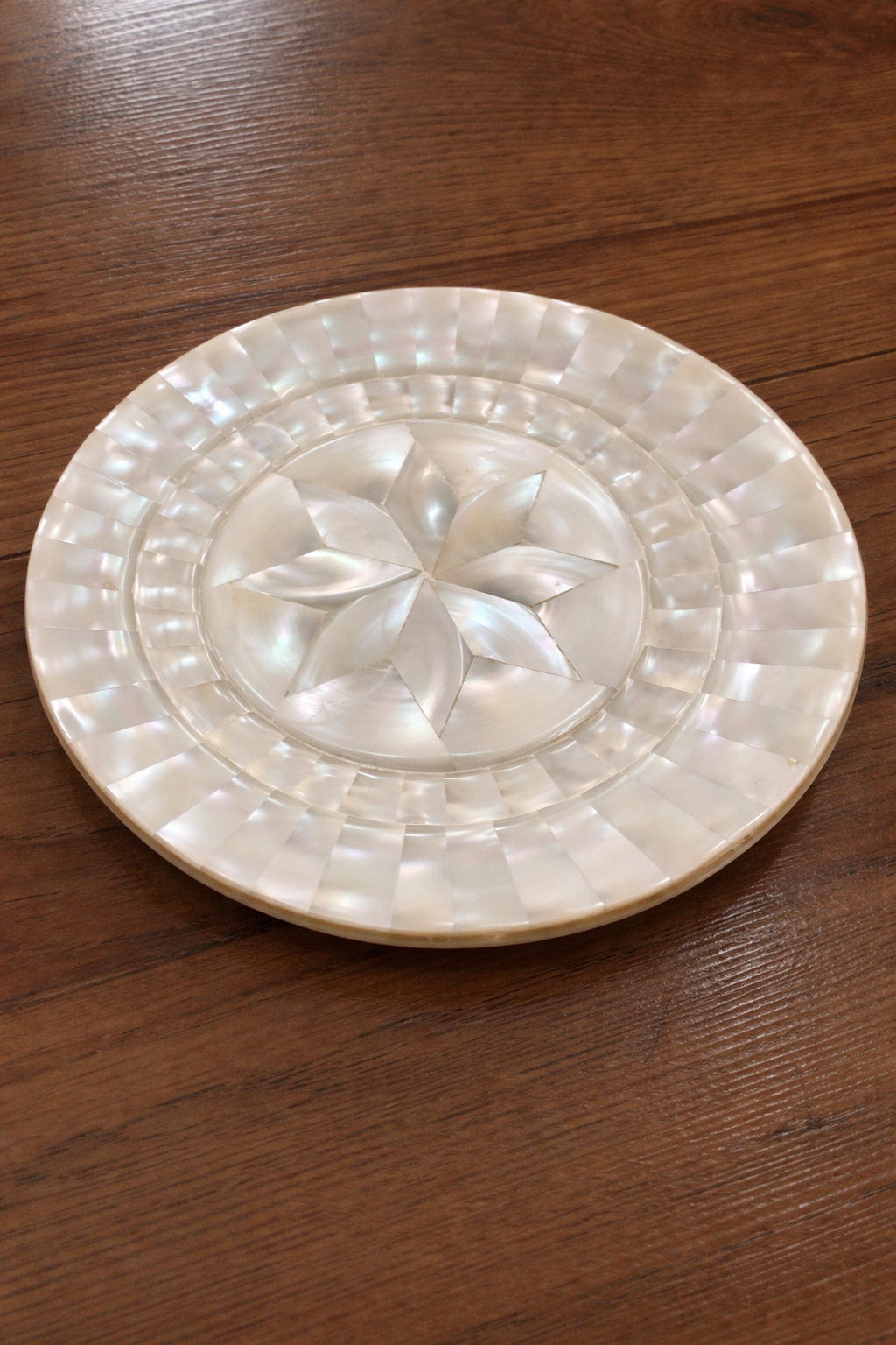 Handmade Mother of Pearl Floral Plate Luxury Decorative Trinket Holder Jewelry